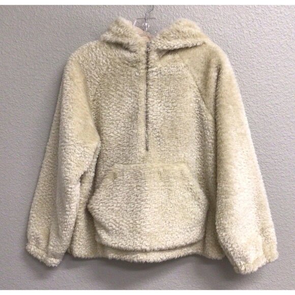 ORGANIC by John Patrick Women's Size 2 Jacket Fleece Pullover Ivory $398 Made US - Picture 1 of 9